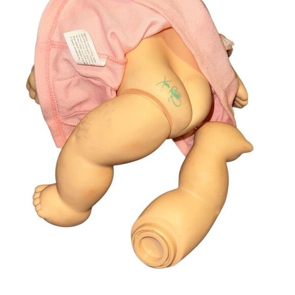 1987 Cabbage Patch Kids SPLASHIN’ KIDS Hard Body Doll Light blonde Blue Robe - Picture 2 of 5